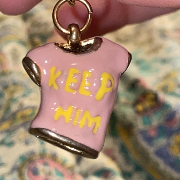 Y2K Juicy Couture PINK KEEP HIM DITCH HIM T-SHIRT CHARM BABY TEE NEW Tshirt - Picture 2 of 11
